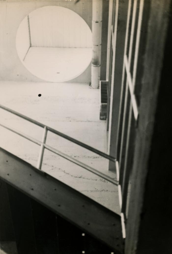 Black Mountain College Stairwell in Studies Building with Mailboxes