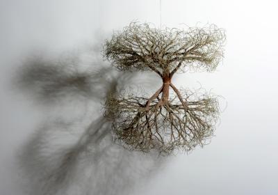 Untitled S. 390 (Hanging Tied Wire, Center Tied, Two Directional, Multi Branched)