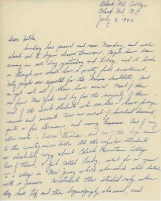 Letter to family from Alma Stone Williams