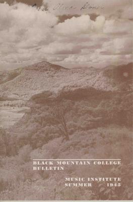 Black Mountain College Bulletin, Volume 3, Number 5: Second Music Institute
