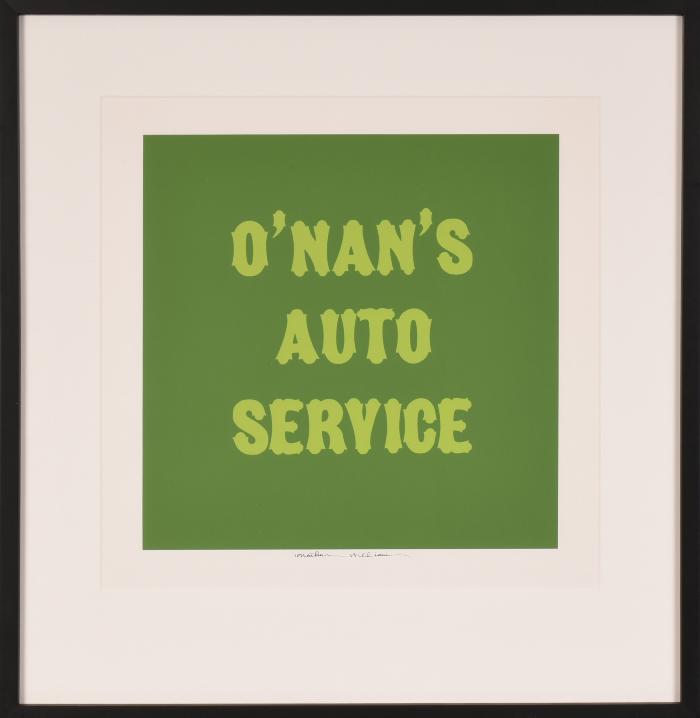 John Chapman Pulls Off the Highway Toward Kentucky and Casts a Cold Eye On the Most Astonishing Sign in Recent American Letters: O'Nan's Auto Service
