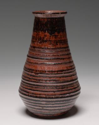 Untitled (Vase with Dark Red and Brown Glaze)