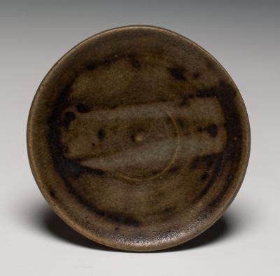 Untitled (Small Plate with Brown Glaze)