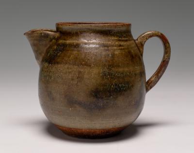Untitled [Large Green and Brown Pitcher]