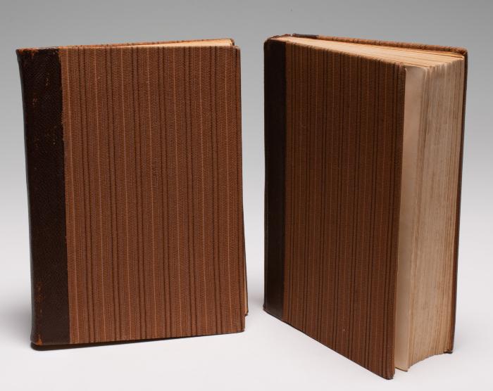 Bookbinding for two volumes of Untermeyer's <em>British and American Poetry</em>