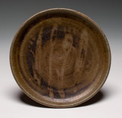 Untitled (Small Plate with Glazed Striping)