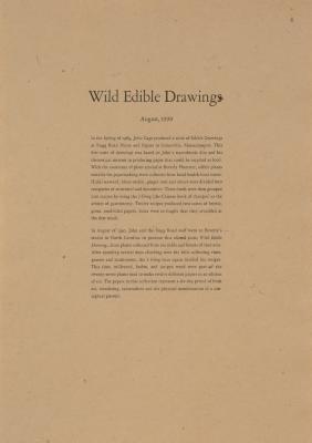 Wild Edible Drawings