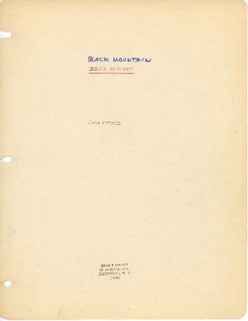 John Urbain's notes from Josef Albers' Class