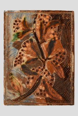 Untitled [Tile with Seed Pod Imagery]