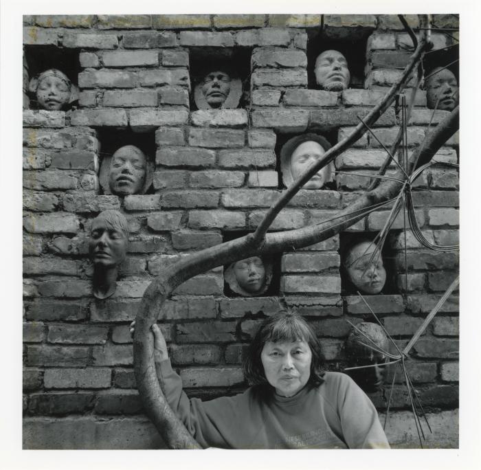 Portrait of Ruth Asawa at her home