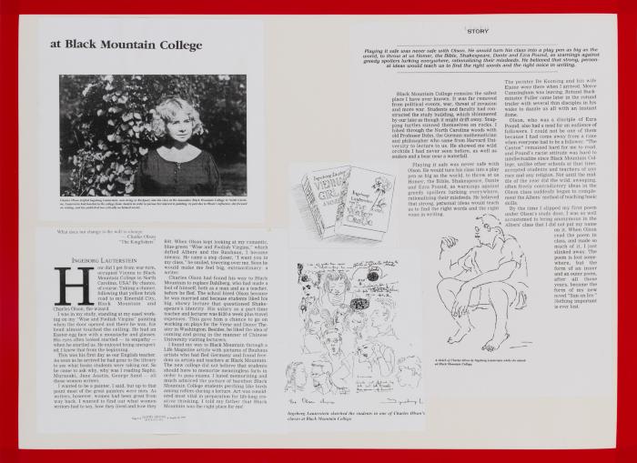 Charles Olson at Black Mountain College in <em>North Shore Magazine</em>