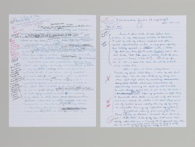 Working Manuscript (4 pages from Black Mountain Days)