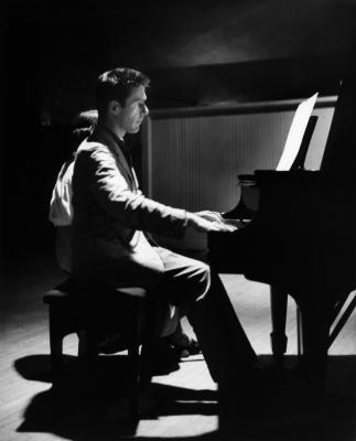 John Cage Playing Piano for the Satie Festival