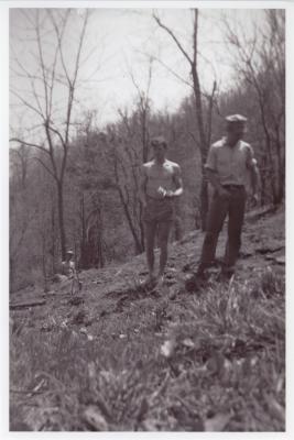 Students in woods at Lake Eden campus