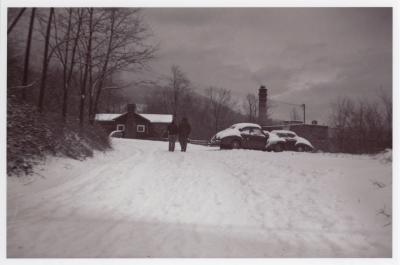 Path to Studies Building in the snow