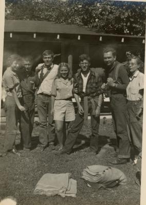 Group of students outside at the Lake Eden campus