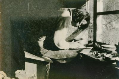 M.C. Richards at her studio at Stony Point