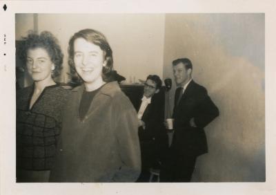 Rachel Rosenthal, M.C. Richards, David Tudor, Louis Stevenson with others at a party at Party at Merce Cunningham's Sheridan Square studio