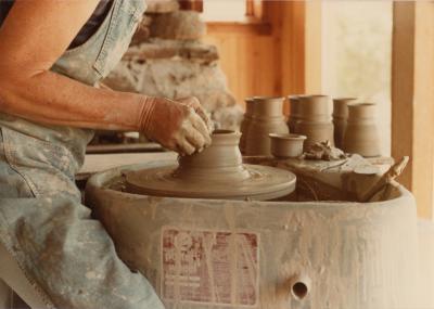 Cynthia Homire in her New Mexico Studio