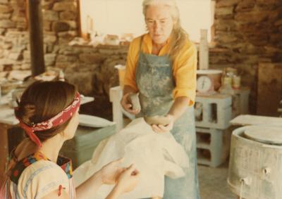 Cynthia Homire in her New Mexico Studio