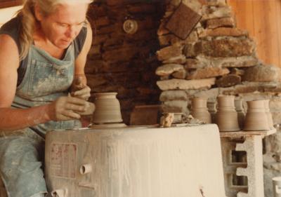 Cynthia Homire in her New Mexico Studio