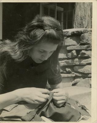 Unknown student or faculty on steps