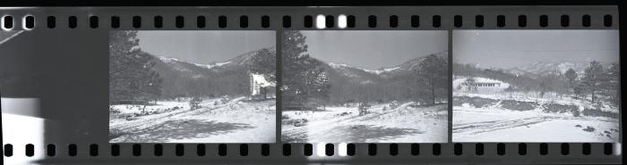 Lake Eden campus homes in snow