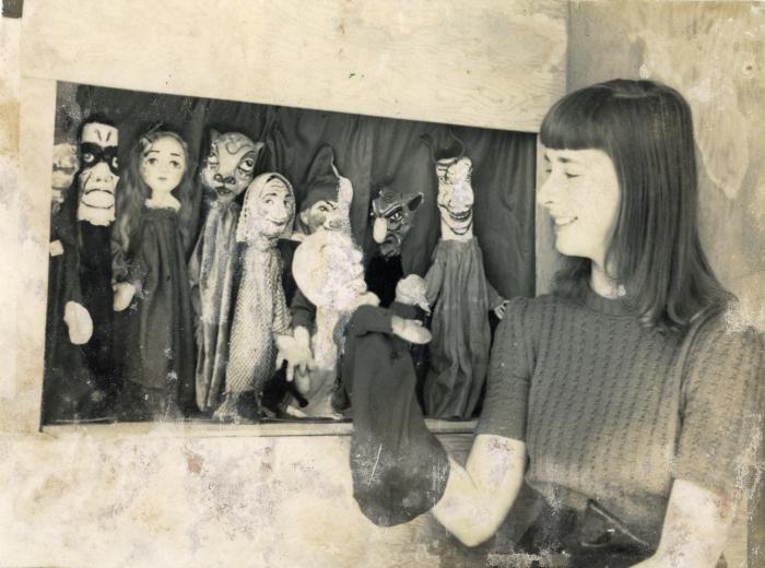 Faith Murray Britton with her puppets