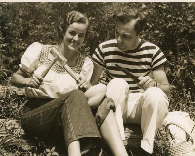 Suzette Morton Davidson and James Prestini at the 1944 Summer Art Institute