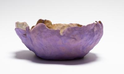 Untitled [Lavender Pinched Bowl]