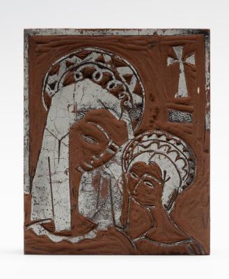 Madonna and Child Woodblock