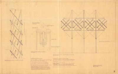 Plan for Tower and Entrance Sculptures for the New York Woeld's Fair 1964