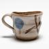 Untitled [White Mug with Blue Glaze Design]