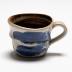 Untitled [White Mug with Blue Glaze Design]