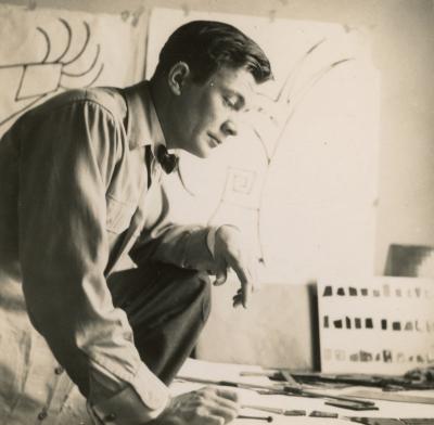 John Urbain in the studio