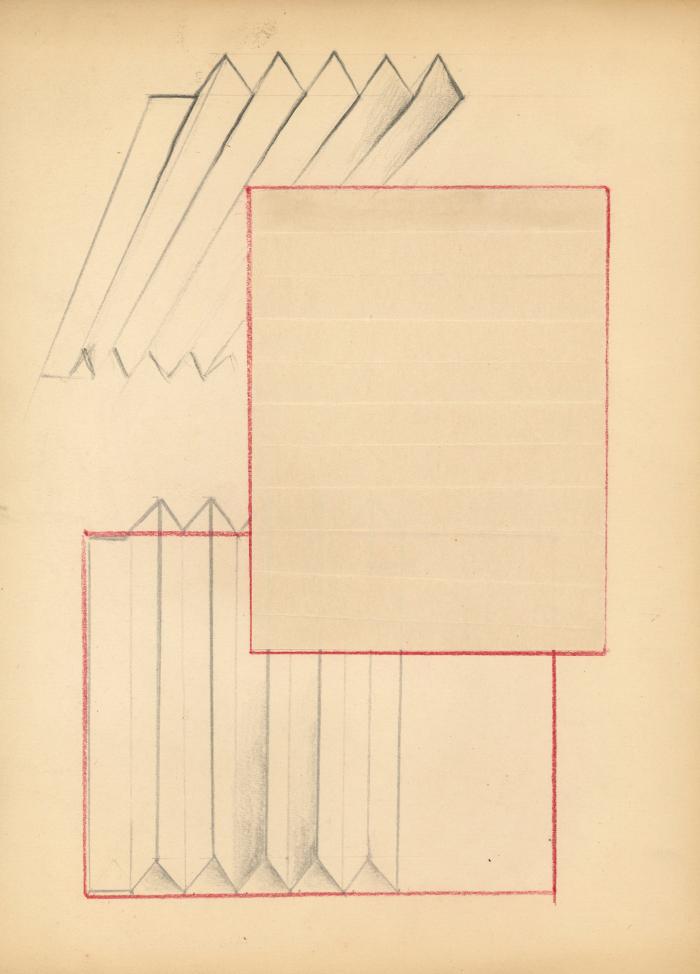 Folded Paper Study for Josef Albers’ Course